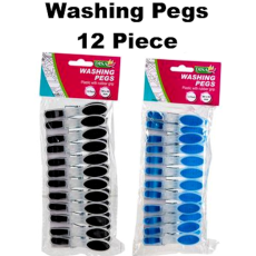 Plastic Washing Pegs 80mm - 12 Piece   
